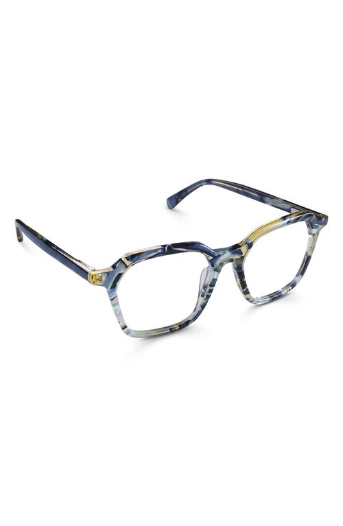 Eyebobs Foursquare 51mm Square Reading Glasses In Blue Pattern Layer