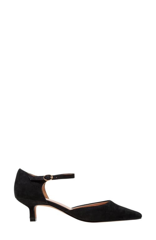 Shop Linea Paolo Carey Ankle Strap Pointed Toe Pump In Black