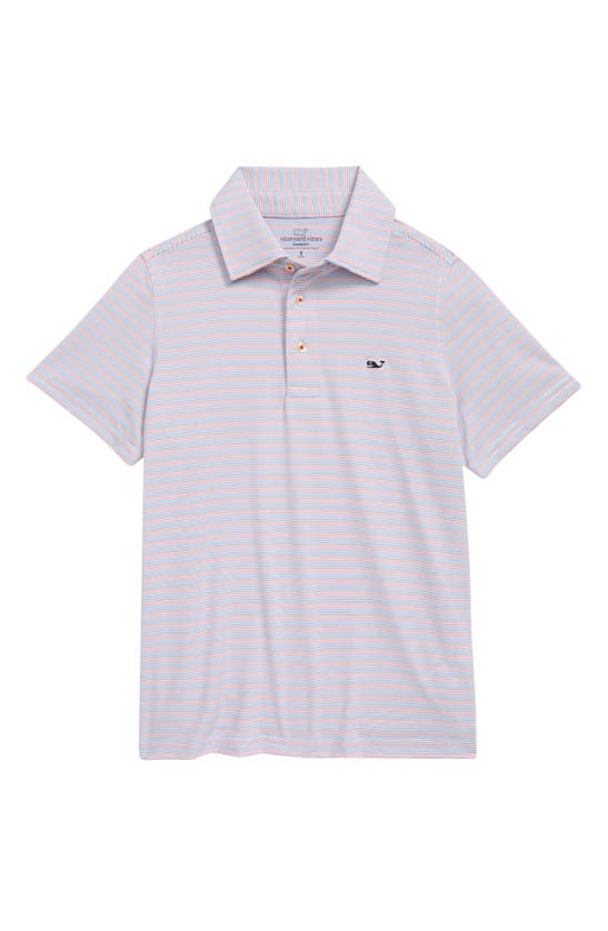 Vineyard Vines Kids' St. Jean Stripe Sankaty Performance Polo In Stjean Multi-whtecap