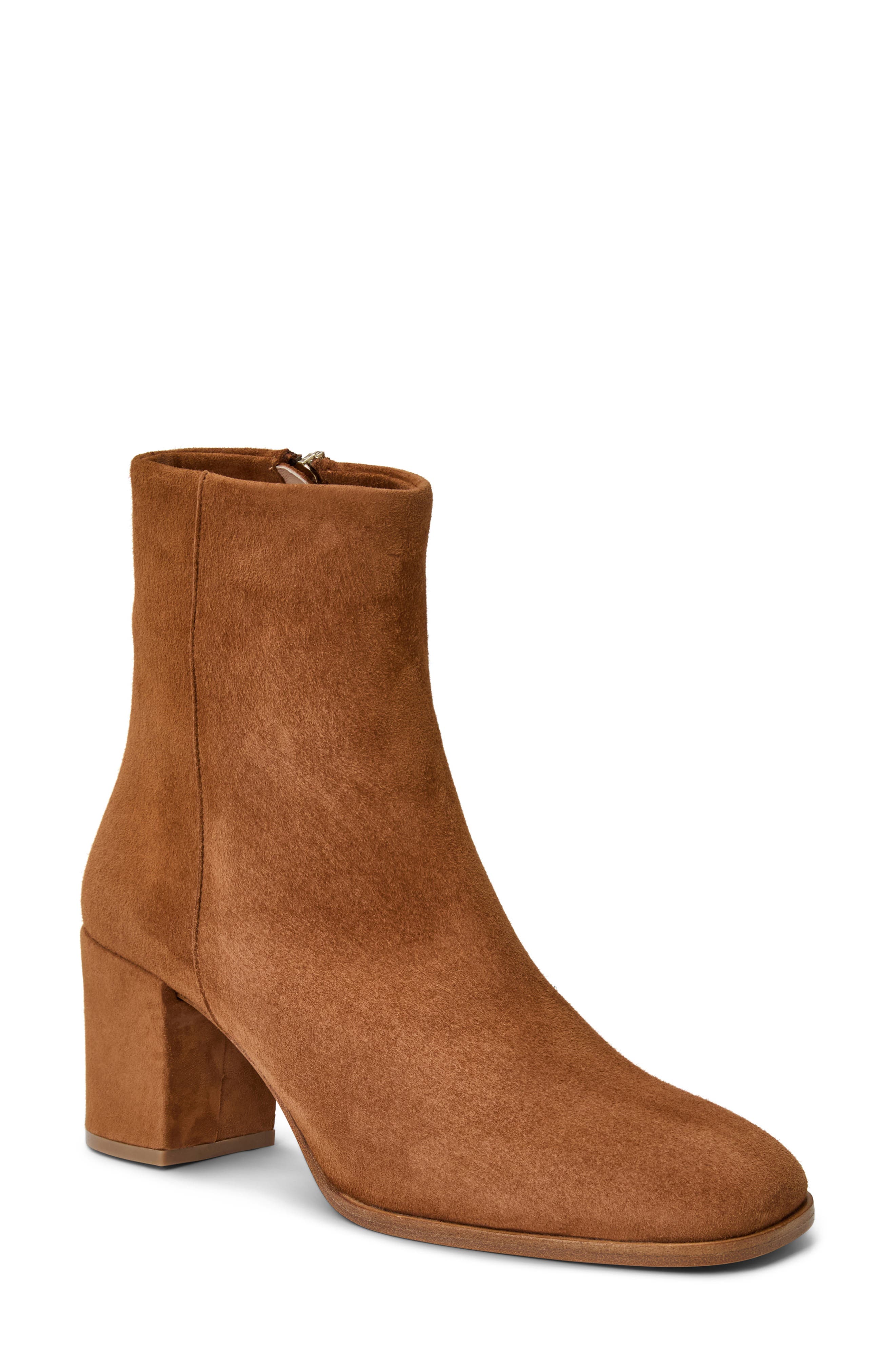 Bruno Magli Fenice Bootie in Cognac Suede 