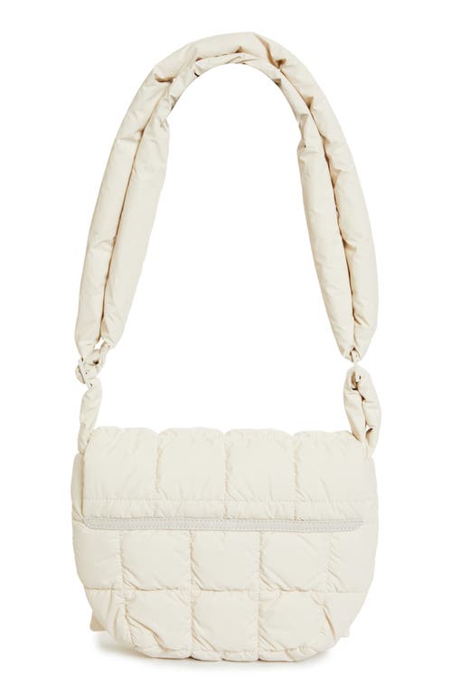Veecollective Porter Water Repellent Quilted Messenger Crossbody Bag In Birch