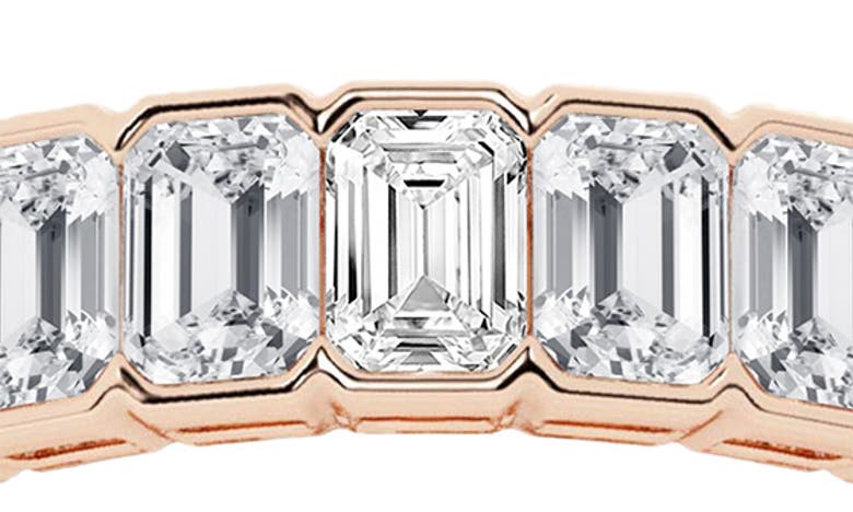 Badgley Mischka Emerald Cut Lab Created Diamond Infinity Ring In Pink