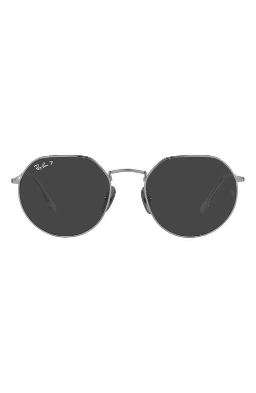 Ray-Ban 53mm Irregular Polarized Sunglasses in Silver at Nordstrom