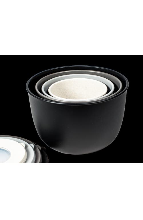 Tarhong Set Of 4 Stackable Melamine Mixing Bowls In Grey Multi