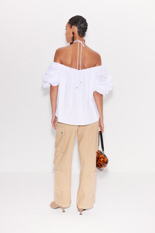 Shop Simonmiller Oleander Poplin Top In Macadamia