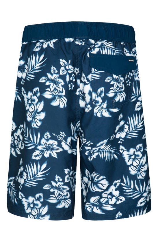 Shop Hurley Kids' Oahu Floral Swim Shorts In Night Force