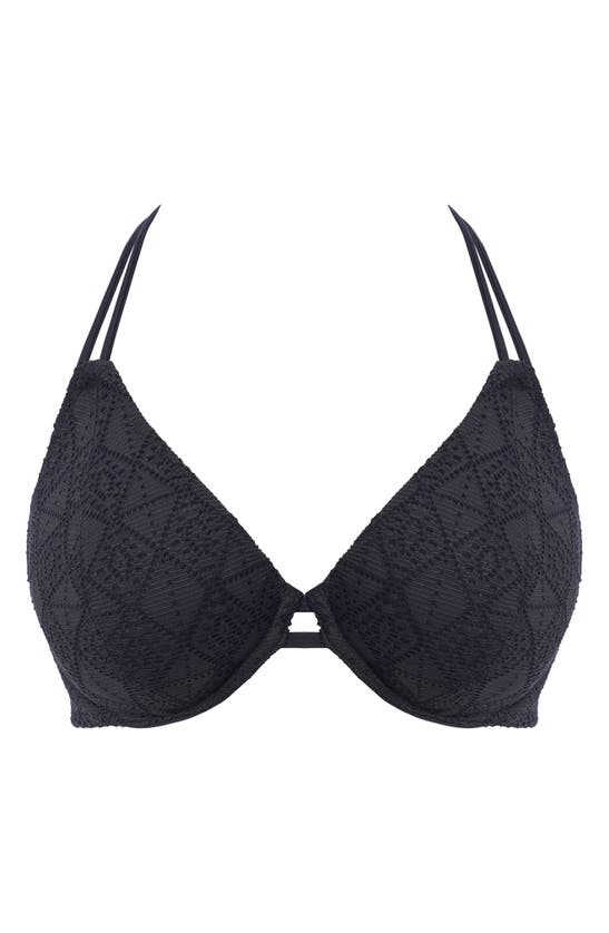 Shop Freya Nomad Nights Underwire Halter Bikini Top In Black (blk)
