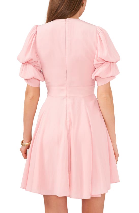 Shop 1.state Tiered Bubble Sleeve Dress In Rose Linen