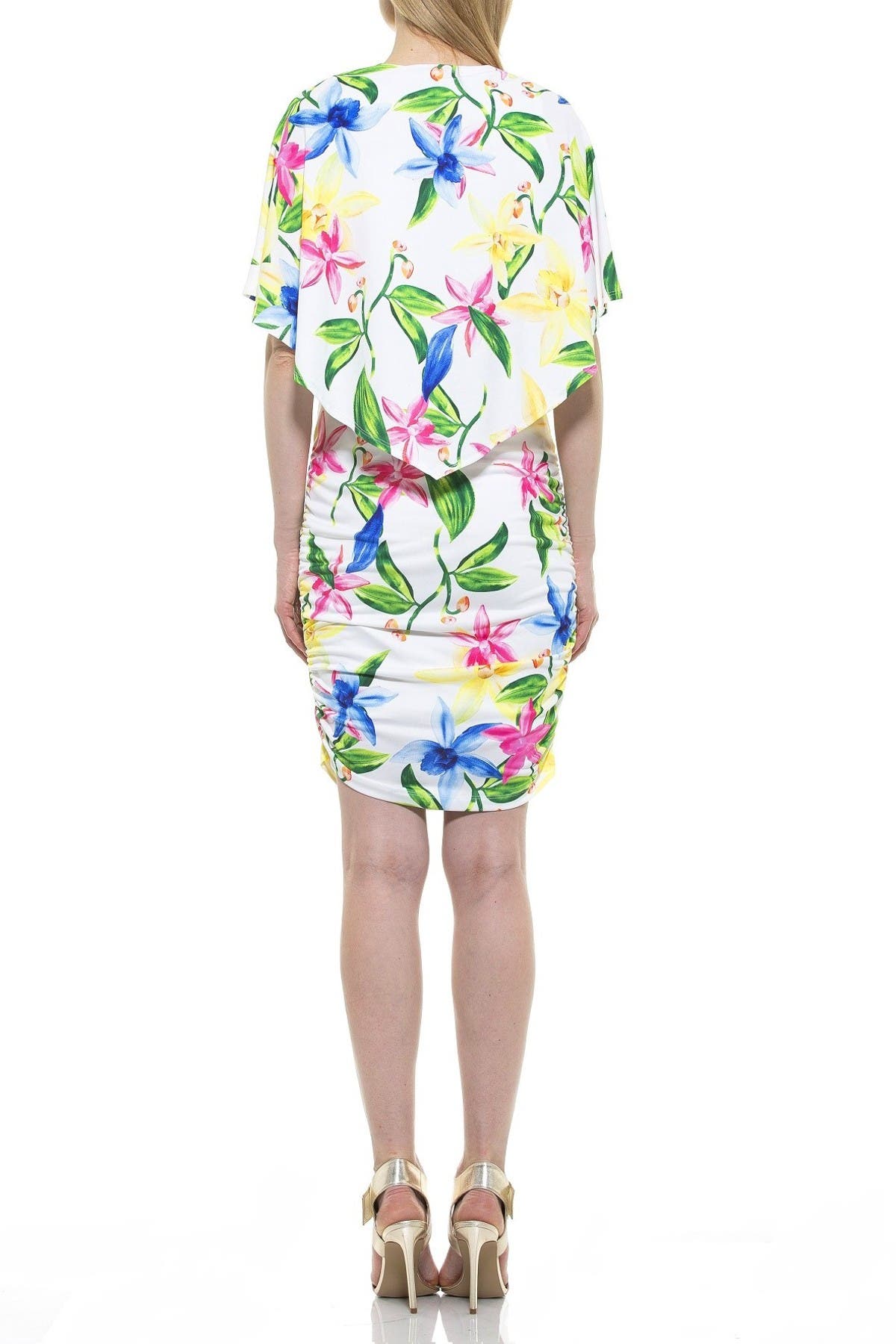 Alexia Admor Tamara Surplice Tropical Print Dress In Open White24
