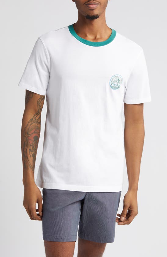 Original Penguin Logo Ringer T-shirt In Bright White