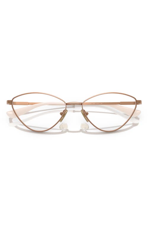 Vogue 53mm Irregular Optical Glasses In Rose Gold