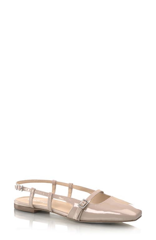 MARION PARKE Slingback Mary Jane Flat in Powder 