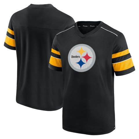 Pittsburgh Steelers Starter Gold Cross-Check V-Neck Long Sleeve Shirt