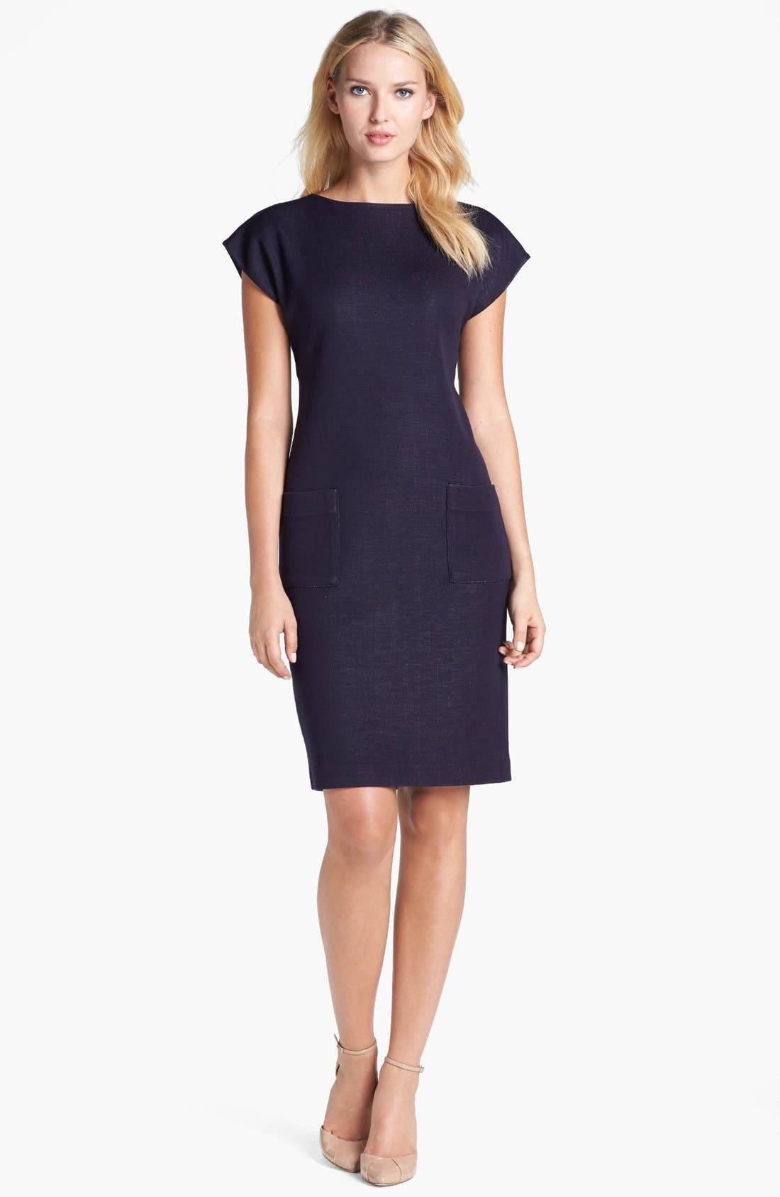 Exclusively Misook 'Ina' Cap Sleeve Knit Dress Nordstrom