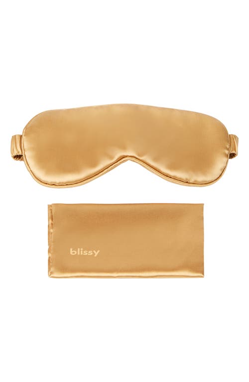 BLISSY Silk Sleep Mask in Gold