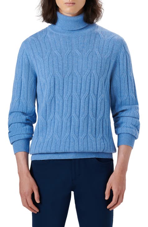 Seattle Teal | Fuzzy Knit Turtleneck Sweater