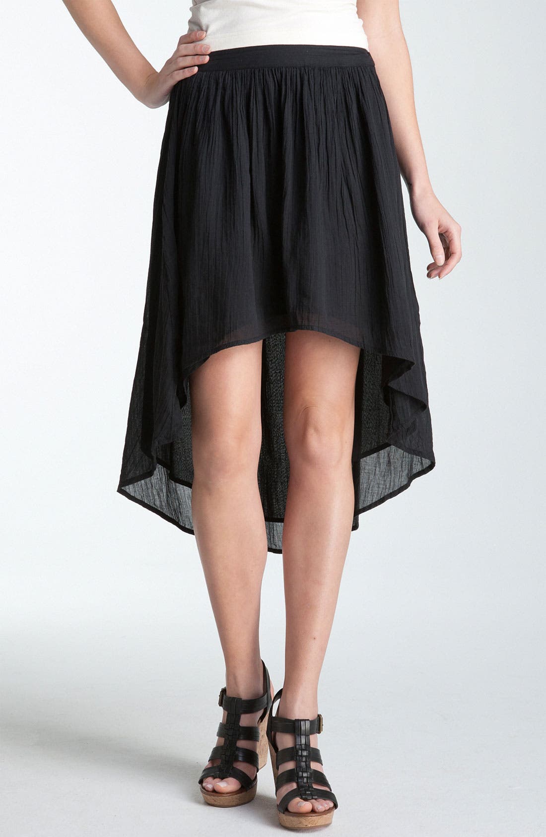 Rubbish® Asymmetrical Hem Gauze Skirt (Juniors) Nordstrom
