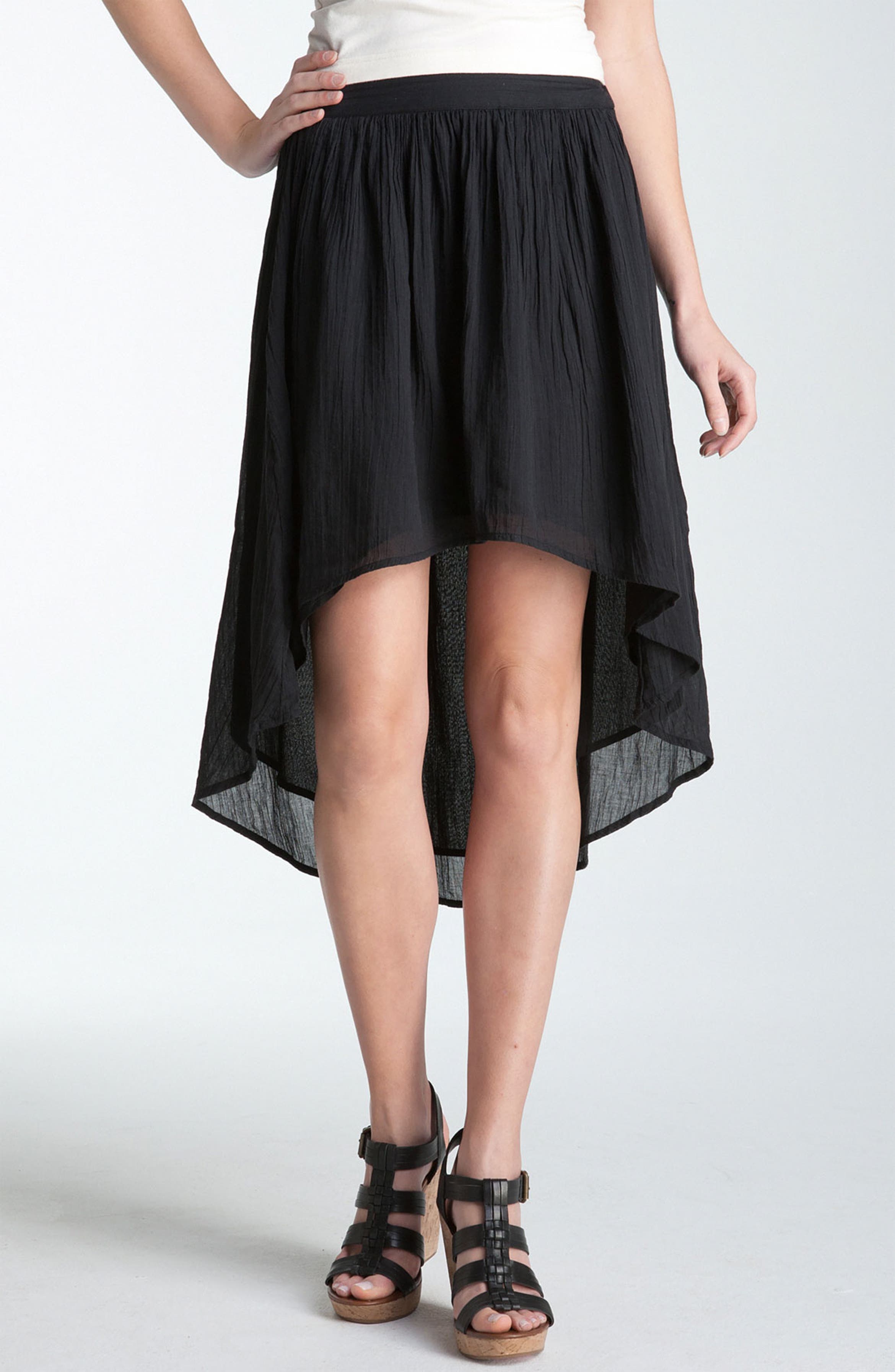 Rubbish® Asymmetrical Hem Gauze Skirt (Juniors) | Nordstrom