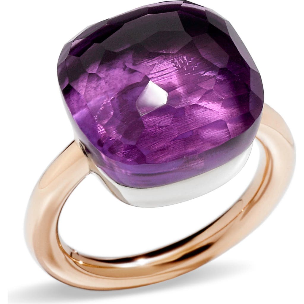 Pomellato Nudo Assoluto Ring In Rose Gold/amethyst