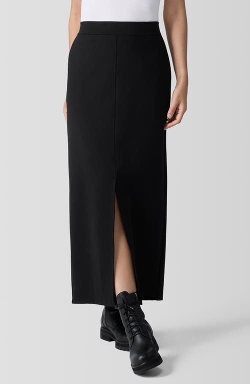 Shop Eileen Fisher Front Slit Maxi Skirt In Black