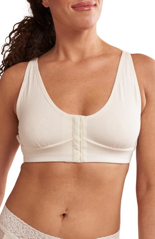 AnaOno Rora Post-Surgery Front Close Pocketed Bralette in Ivory