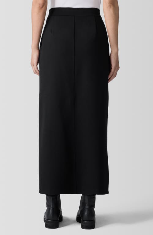 Shop Eileen Fisher Front Slit Maxi Skirt In Black