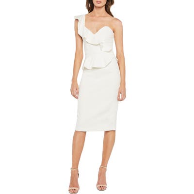 Bardot Camellia One-Shoulder Sheath Dress