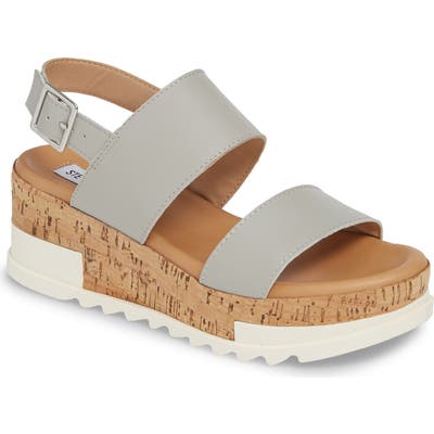 Steve Madden Brenda Wedge Sandal, Grey