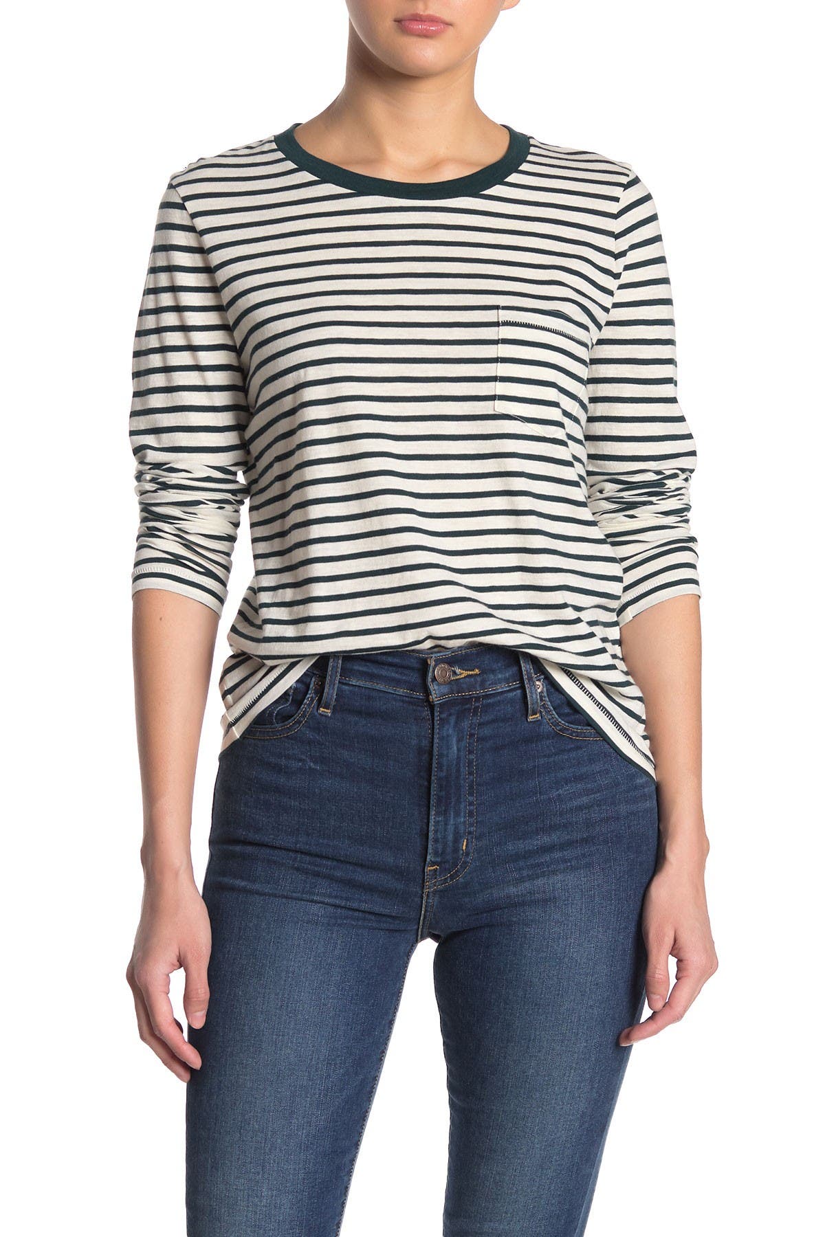 Madewell Striped Long Sleeve Pocket TShirt Nordstrom Rack