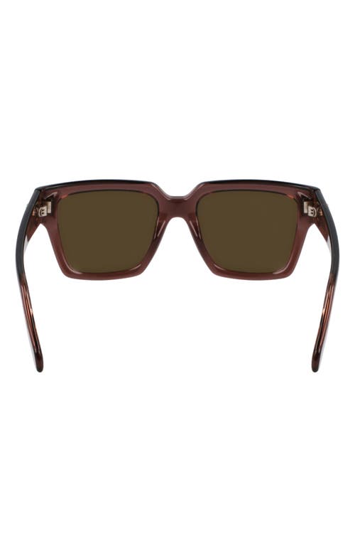 Ferragamo Gancini Acetate Square Sunglasses In Transparent Mauve