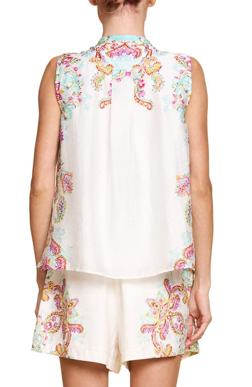 CIEBON CIEBON LUCILLA PLACED FLORAL SLEEVELESS TOP 