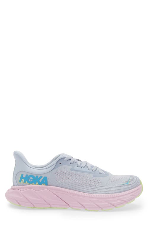 Shop Hoka Arahi 7 Running Shoe In Gull/pink Twilight