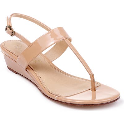 Splendid Swain T-Strap Wedge Sandal- Brown