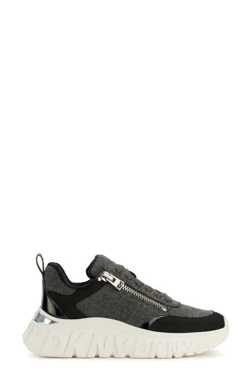 Shop Dkny Lakelyn Platform Sneaker In Grey/black