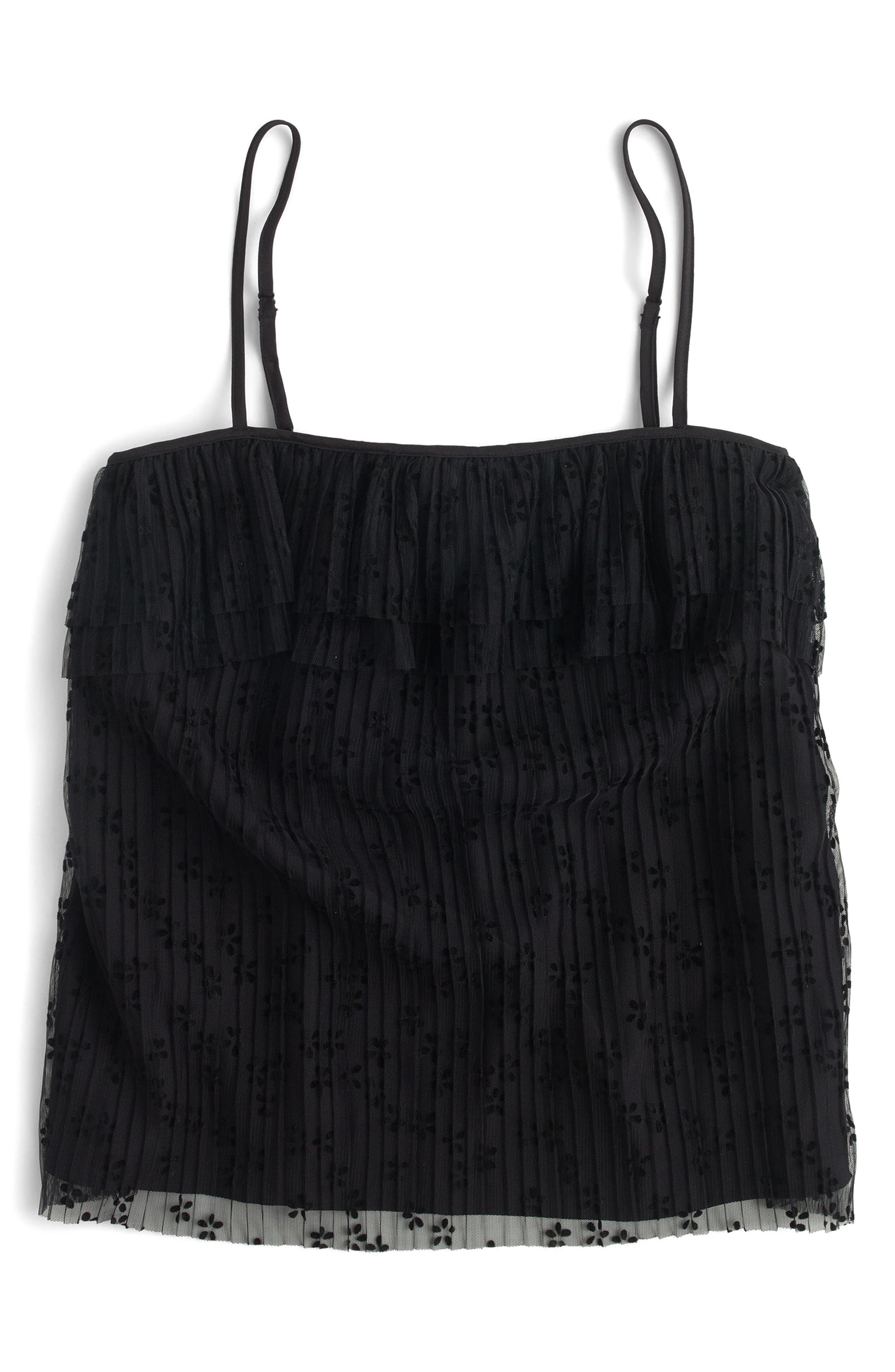 J.Crew Pleated Lace Camisole (Regular & Petite) Nordstrom