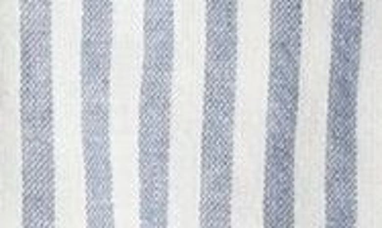 Shop Caslon Stripe Linen Blend Blazer In Blue M- Ivory Brianne Stripe