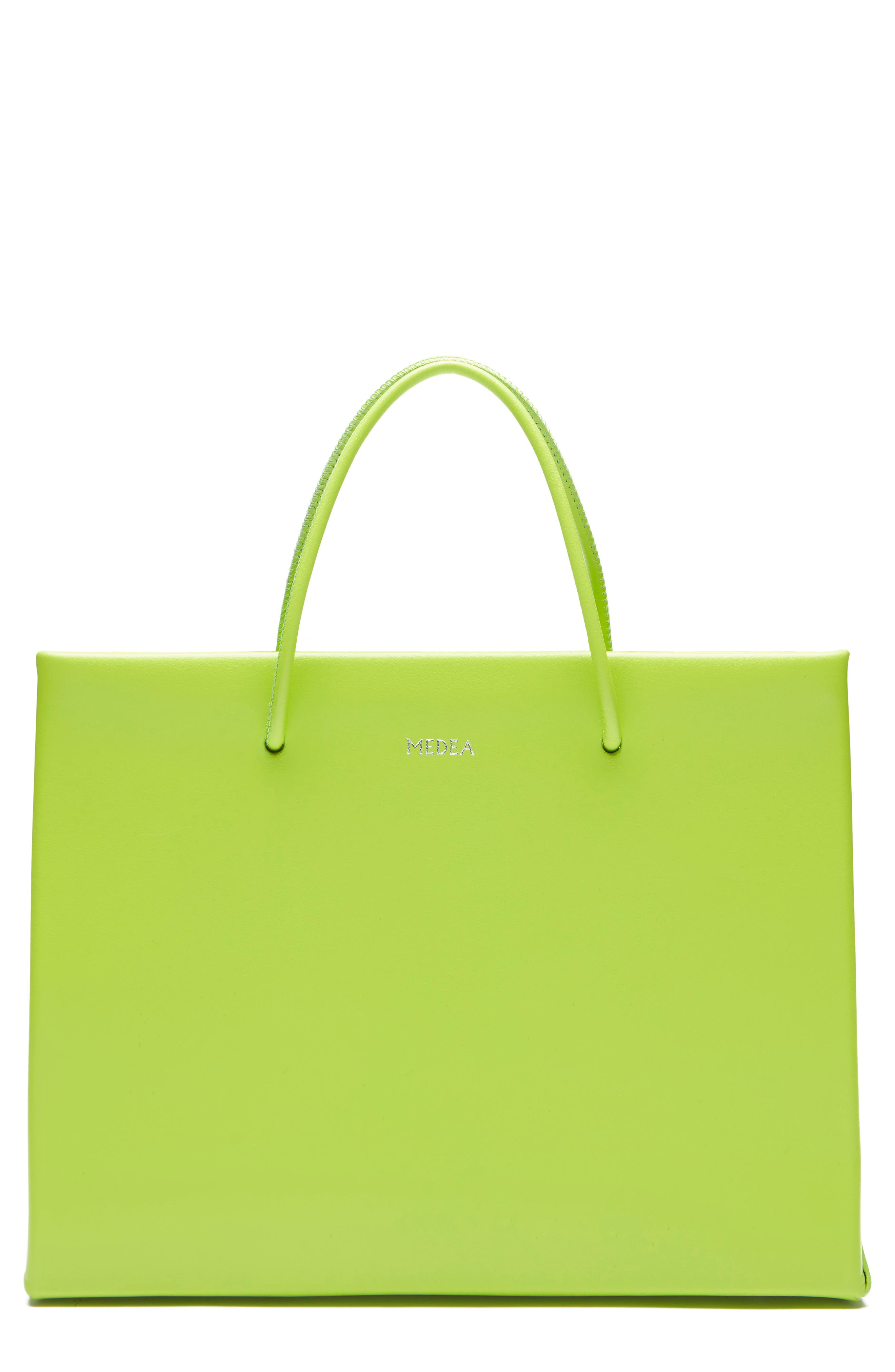 Medea Hanna Leather Tote in Green Gecko | Smart Closet