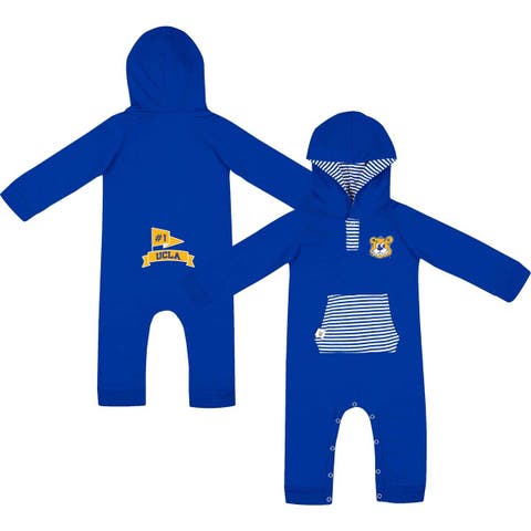 Outerstuff Newborn Royal Los Angeles Rams Allover Print Raglan Full-Zip Jumper