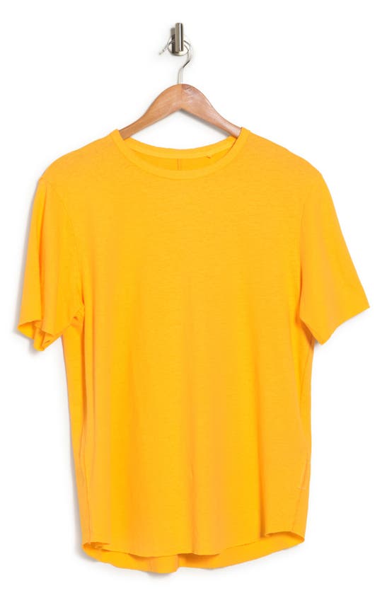 Rag & Bone Haydon Linen & Cotton T-shirt In Deep Yellow
