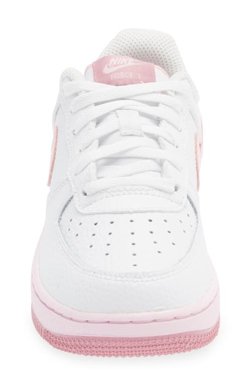 Shop Nike Kids' Air Force 1 Sneaker In White/pink/elemental Pink