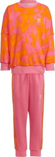 Girls pink graphic sweatshirt and joggers set