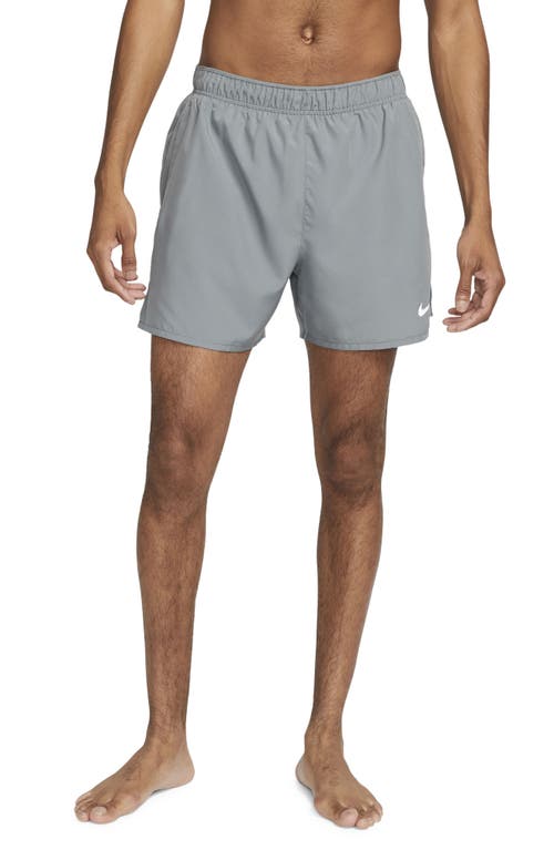 Nike Dri-fit Challenger 5-inch Brief Lined Shorts In Smoke Grey/smoke Grey/black