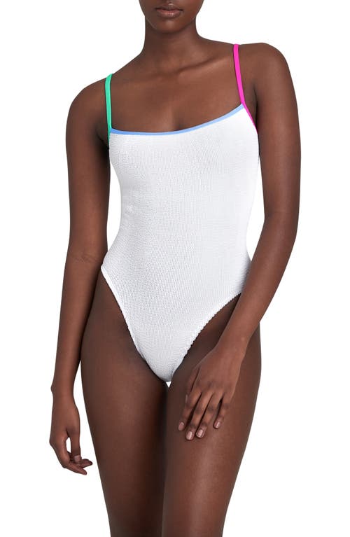 BOUND by Bond-Eye Palace One-Piece Swimsuit in White/Multi