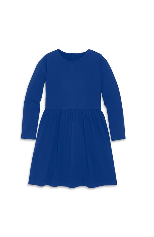 Shop Primary Long Sleeve Perfect Pocket Dress In Cobalt