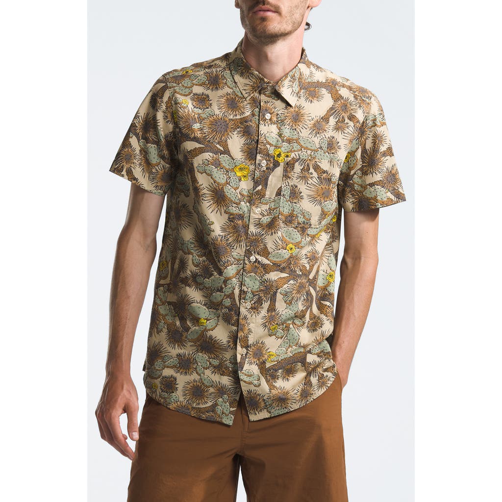 The North Face Baytrail Pattern Short Sleeve Button-up Shirt In Green