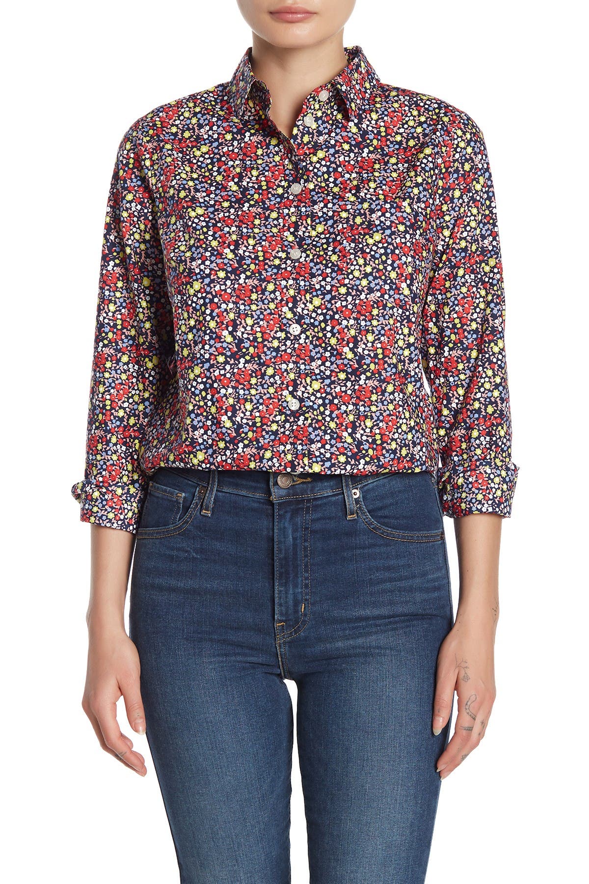 J. Crew | Long Sleeve Floral Print Shirt | Nordstrom Rack