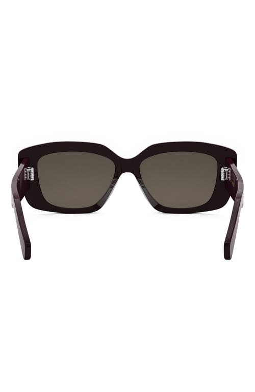 CELINE CELINE TRIOMPHE 55MM RECTANGULAR SUNGLASSES