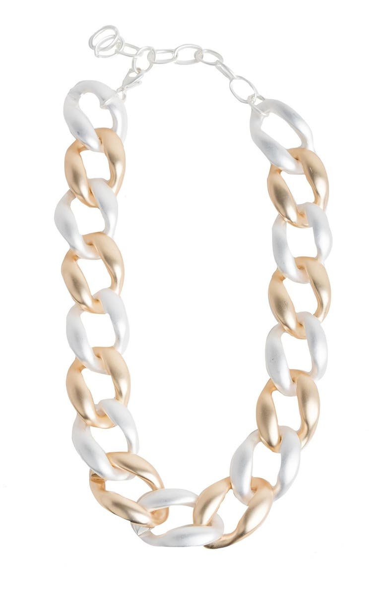 Two tone link necklace Clearance
