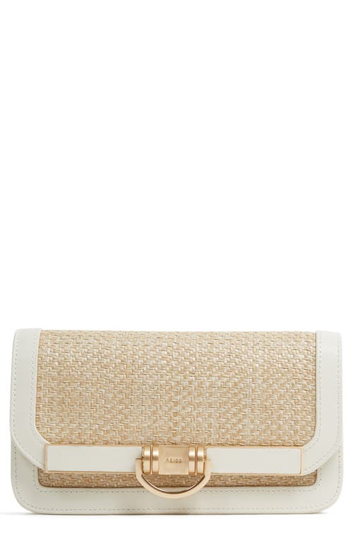 Reiss Lexi Clutch In Natural/off White