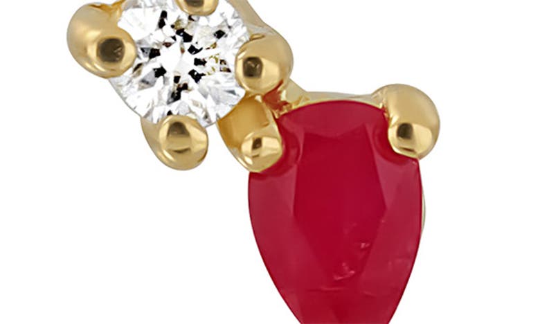 Bony Levy 18k Gold El Mar Diamond & Gemstone Stud Earrings In 18kyg - Diamond Ruby